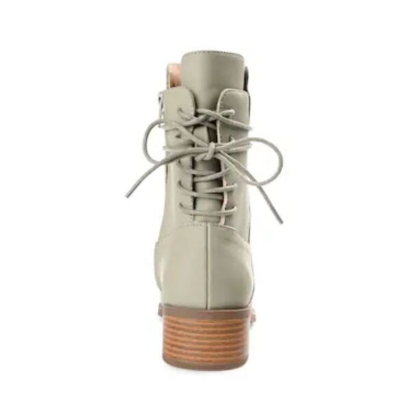 New Journee Collection Vannder Bootie olive gray leather high boot size 7 - Picture 5 of 7